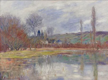 Aukštos kokybės Aliejaus tapybos Drobės Kopijos Pavasarį Vetheuil (1881) Pateikė Claude Monet rankomis dažyti
