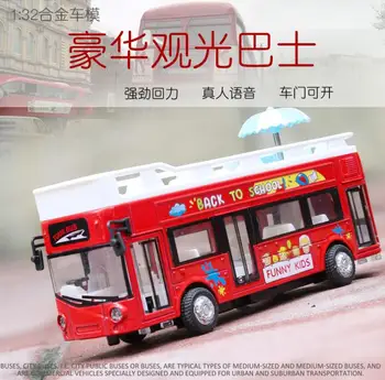 Aukštos kokybės Londono Autobusų Žaislai Metalo automobilių Lieti Diecasts & Žaislinių Transporto priemonių Automobilio Modelio Miniatiūra Modelis Dvigubai ekskursijos autobusu Žaislas Automobilis