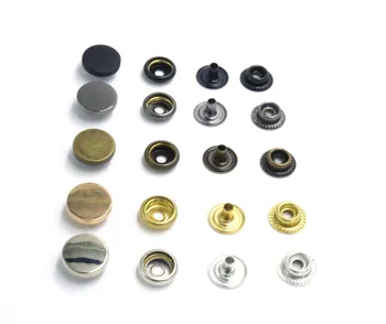 Aukštos kokybės Plokščių metalo 10mm/12mm/15mm/17mm/20mm nauji Metaliniai mygtukai 201/203 Paltas sidabro snap mygtuką 10sets/daug