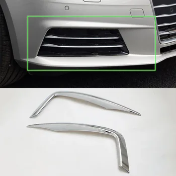 Automobilių Priedai, Išoriniai 2vnt ABS Chrome Priekiniai Galvos Priešrūkinis Žibintas Priešrūkinis Žibintas Antakių Padengti Apdaila Audi A4L 2017 Automobilių Stilius