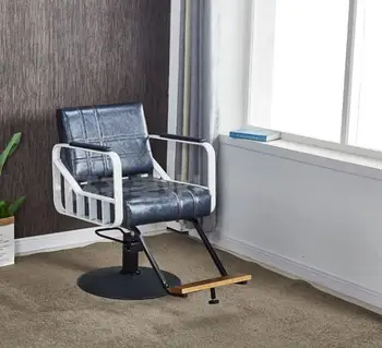 Barbershop kėdė plaukų salonas, skirtas paprasta modernus grožio salonas kėdė geležies kėlimo pjovimo plaukų kėdė šampūnas lova