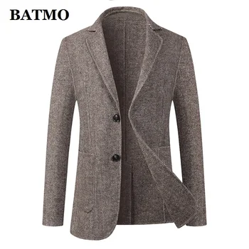 BATMO 2019 naują atvykimo rudenį aukštos kokybės vilnos laisvalaikio švarkas vyrams,vyriški vilna pilkos striukės ,plius dydis M-8XL 8122