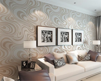 Beibehang Abstrakčios linijos, flocking apibarstyti aukso neaustinių papel de parede 3d tapetai, modernus minimalistinio fono sienos popieriaus