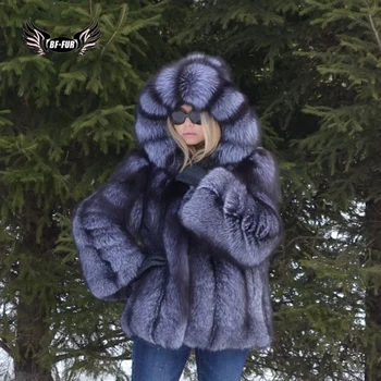 BFFUR Mados Moteriški Paltai 2020 M. Žiemos Rūmai Kailinius Iš Natūralių Kailių Nekilnojamojo Odinė Striukė Moteriška Fox Viršutiniai drabužiai Plius Dydis Viršūnės