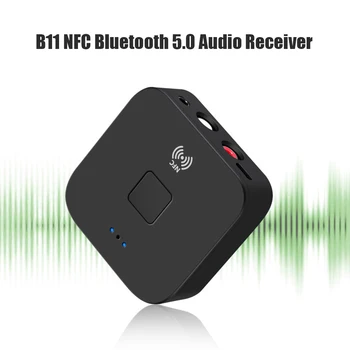 Bluetooth 5.0 Garso Imtuvas 3.5 mm Jack AUX NFC Bevielio Stereo Adapteris Automobilį 2 RCA Stereo Garsiakalbis Audio Kit Auto ON/OFF Accer