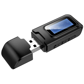 Bluetooth 5.0 o Imtuvas Siųstuvas LCD Ekranas 3.5 mm AUX-Jack Stereo USB Bevielis Adapteris, Automobilių PC TV Ausines