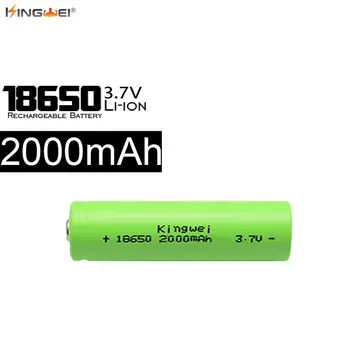 Brand New KingWei Šviesiai Žalia 2000mah 18650 Nurodė Baterija 3.7 v, Li-ion Saugus Įkraunamas Baterijas Žibintas