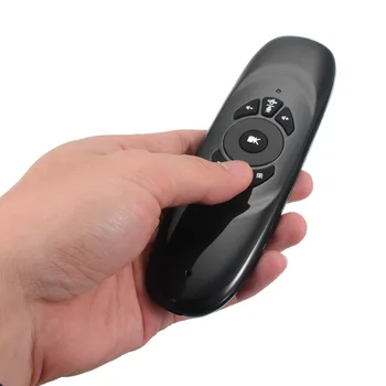 C120 Oro Mouse Belaidė Klaviatūra ir Nuotolinio Valdymo 2.4 GHz Rechargeble Mini Nuotolinio valdymo pultelį Su Balso Smart Android TV Box