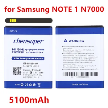Chensuper naujas 5100mAh EB615268VU Baterija Samsung 