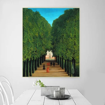 Citon Henri·Ruso《Avenue Park At Saint Cloud》Drobė, Aliejus, tapyba Meno kūrinius Nuotrauką Sienų Dekoras Šiuolaikinių Namų Puošybai