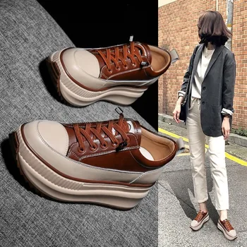 Corporis 2020 m. naujas butas platforma batai, moteris, ponios atsitiktinis batų nėriniai moterų batai maišyti spalvas butai moterims