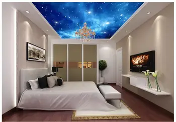 Custom 3d tapetai, 3d lubų freskomis užsklanda Cool svajonė freskomis ant žvaigždžių sienos 3d kambarį tapetai namų dekoro