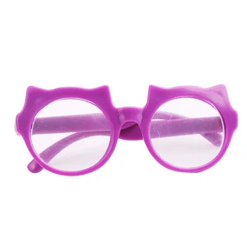 Cute kačių rėmo formos akiniai 4 spalvos pasirinktinai lėlės priedai tinka 18-colių mergina lėlės ir 43 cm lėlės c441_c444