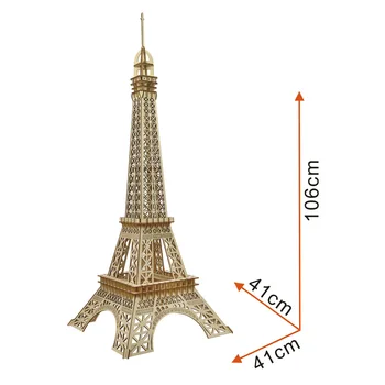 Didelis Eifelio Bokšto 3D medinės dėlionės, mediniai žaislai, dėlionės 3d 