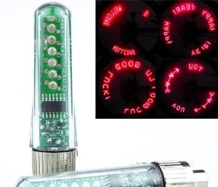 Didmeninė 500pcs/daug 7 LED Vožtuvų Dangtelis Šviesos dvipusis raštas varantys žibintas, dviračio Ratas Žibintai 7LEDs Nemokamai Siunta