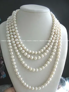 Didmeninė kilnus baltos spalvos gėlavandenių perlų 7-8mm apvalus 82