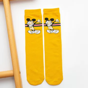 Disney Baby girl kojinės animacinių filmų Mickey vaikų krūvos kojines berniukas kelio aukštos kojinės vaikams medvilnės Viduryje vamzdis banga kojinių, kojinių studentams