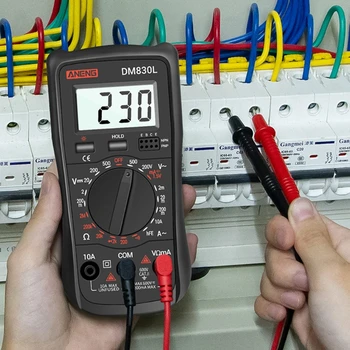 DM830L Skaitmeninis Multimetras 1999 Skaičiuoti Elektros tiekimo sutrikimai ar Tranzistorių DC/AC su Apšvietimu N0HB