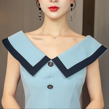 Elegantiškas Office Lady Suknelė 2020 Metų Vasaros Paprasta, Be Rankovių Su V-Kaklo, Dekoratyvinis Vieną Krūtinėmis Aukšto Juosmens Stora Šalis Suknelė Moterims