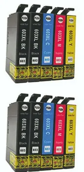 Epson rašalo kasetė 603xl Pakuotėje 10 Vnt suderinamos su Saviraiškos spausdintuvo Home XP-2105, XP2105