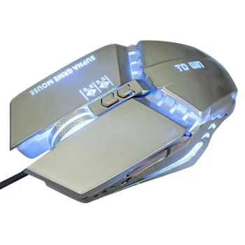 Ergonomiškas Laidinio Žaidimų Pelės Mygtuką 7 LED 3200DPI USB RGB kompiuterinę Pelę su Apšvietimu PC Nešiojamas AS99