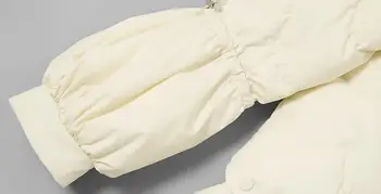 Europos stiliaus moteris storesnis baltųjų ančių pūkų paltai mados žibintų rankovės elegantiškas ponios kailiniai susiuvimo plonas ilgas, žemyn Parkas s538