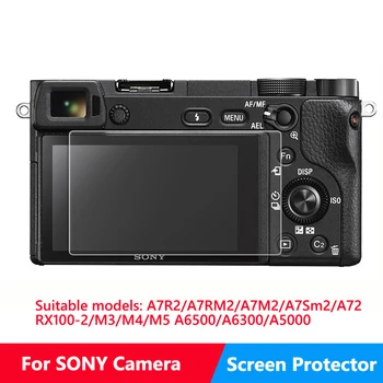 Grūdintas Stiklas Kamera Screen Protector, SONY A6000 A6300 A6500 a7m2 RX100m5 A7R2 A9 A5100 Ekrano Apsauga, Apsauginė Plėvelė