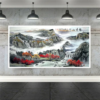 HD Spaudinių Drobė Sienos Menas 1 vnt Kinų Stiliaus Gamtos Peizažas Modulinės Nuotrauką Namų Puošybai Plakatas Kambarį