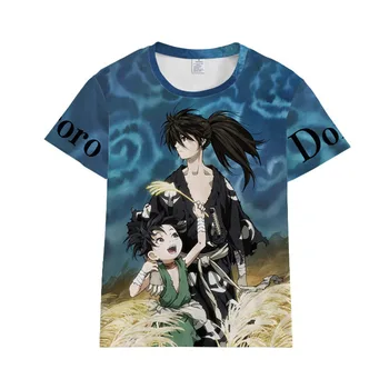 Japonų Anime Hyakkimaru Dororo 3d Print T Shirt Vyrams Moterims Vaikams Marškinėlius Tee drabužiai Drabužiai Vasaros trumpomis Rankovėmis Berniukas Mergaitė