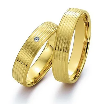 Jo ir jos vestuvių juostas poros sužadėtuvių Žiedai rinkiniai poroms geltonos Aukso Apkalos sveikatos titano bižuterijos