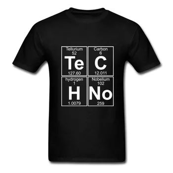 Juokinga Grafinis T Marškiniai Vyrai Te-C-H-Ne techno pop muzikos Trumpas Rankovėmis Tee Marškinėliai Apvalios Kaklo Tees Prekės ženklo Drabužių Juokinga T-Shirt