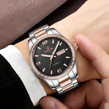 Karnavalas Laikrodžiai Vyrams, Mechaninė Automatinė Prabangos Prekės ženklo Žiūrėti Vyrų Šviesos Safyras reloj hombre Vandeniui Mens Watch C8692-2