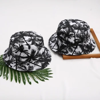 Karšto pardavimo naujo stiliaus Mados, K POP dvipusės dėvėti gėlių spausdinti Kibirą Skrybėlės populiarus stilius bžūp porų bžūp vasarą