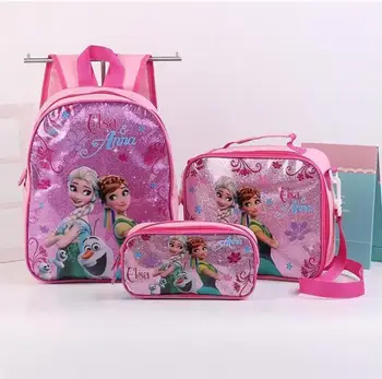 Karšto vaikams, cartoon Elsa Anna kuprinę merginos princesė mielas mokyklos maišą Vaikų Sofija Darželį, kuprinės