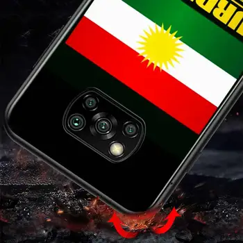 Kurdistano Vėliava Xiaomi Redmi K30 K30S Mi 10T Lite Pro Poco X3 NFC X2 M3 M2 F2 Pro C3 F1 Soft Black Telefono dėklas