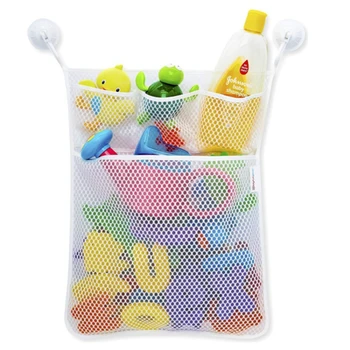 Kūdikių vonia, vonios žaislai, kūdikių, vaikų žaislų saugojimo net stipri siurbimo taurės žaislų krepšys net maišą organizacija