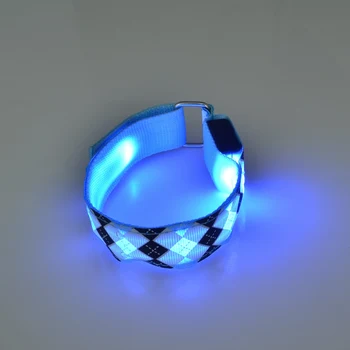 Lauko LED Apyrankės Sporto USB Įkrovimo Apyrankė Veikia Saugos Šviesos Rankos Juostos