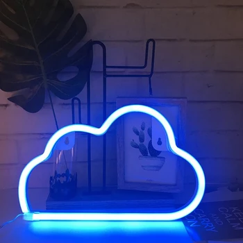 LED Cloud Design Neoninis Ženklas Naktį Šviesos Meno Dekoratyvinis Apšvietimas Plastikiniai Sienos Lempos Vaikams, Kūdikio Kambarys Atostogų Apšvietimo Kalėdos Šalis