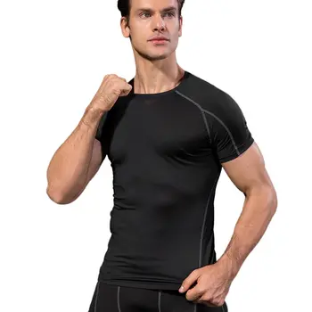 Lixada Pack 3 Vyrai Trumpas Rankovės Suspaudimo Marškinėliai Quick Dry Veikia Fitneso Sporto Treniruotės T-Shirt Baselayer Viršų