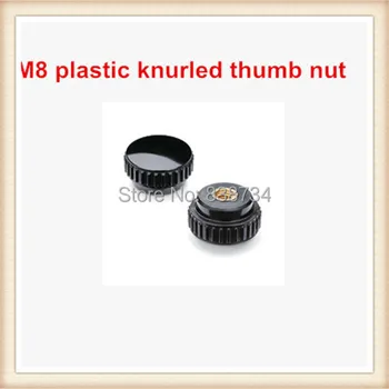 M8 26mm išorinis skersmuo juodo plastiko objektyvų žiedą nykščio riešutų,plieno įdėklu sriegis (20pcs/lot)