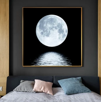 Mados Kosmoso Planetos Kraštovaizdį, Drobė, Tapyba Plakatų Spausdinimo Mėnulis Sienos Menas Nuotraukas Kambarį Astronomijos Biuro Apdailos
