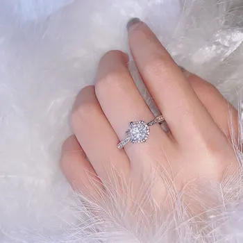 Mados Sužadėtuvių Žiedas Crystal Elegantiškas Temperamentas Romantiška Dovana Moterims
