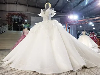Mados Vestuvių Kamuolys Suknelė, Gėlės Iškirpte Vestuvių Suknelės, 2021 M. Naujo Dizaino Vestuvinė Suknelė