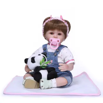 Maža Mergaitė atgimsta vaikiška lėlė 40cm nekilnojamojo gyvas bebe silikono lėlės vaikams dovanų žaisti žaislų namai