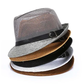 Mažas Top Hat Lino Šiaudų Skrybėlę Laisvalaikio Stiliaus Atspalvį, Kvėpuojantis Skrybėlę Lauko Kelionių Gegužinė Fotoaparatą, Galvos Apdaila