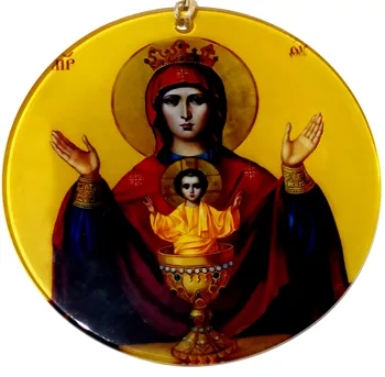 Mergelės Marijos ir kūdikėlio Jėzaus Paveikslėlį Sintezės Stiklo, Rankų darbo Sieninis Ornamentu