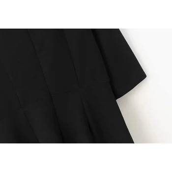 Merodi rudenį moterų atsitiktinis juoda nesimetriškas ilgos suknelės 2020 naujas mados aukštos juosmens, nugaros užtrauktukas ealstic dressvestidos