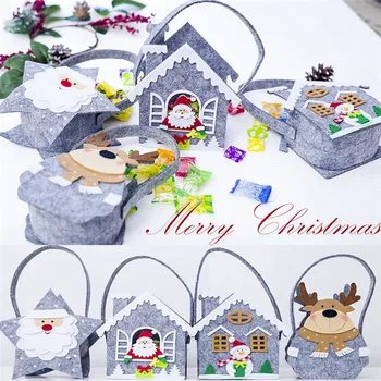 Mielas Kalėdų Saldainių Krepšiai Vaikams Kalėdų Senelio Elnių, Sniego Modelis Kalėdos Lauke BagsHome Šalis Dekoro 2019 Naujųjų Metų Dovanos