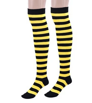 Moterų dryžuotas aukštakulniais kojinės virš kelio cosplay mergaičių kojinės 12pcs /daug