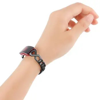 Moterų Pakeitimo Metalo Dirželis Riešo Juostos Fitbit Inspire/Inspire HR Naujas Mados kalnų krištolas Watchband už Fitbit Įkvėpti HR